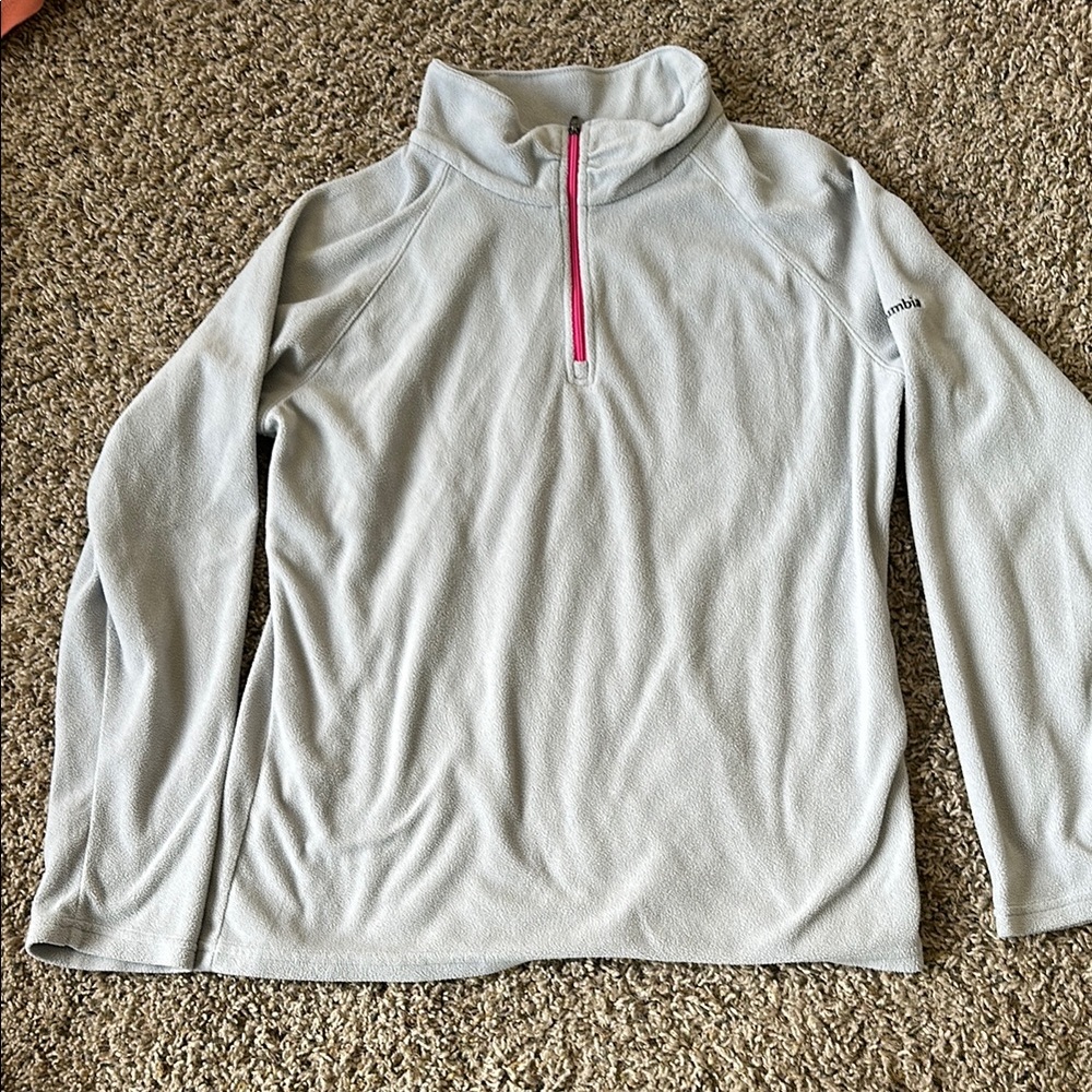 Columbia Gray Quarter-Zip Fleece Pullover